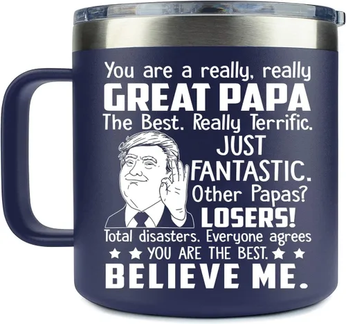 Vista 10 de Regalos para el abuelo de la nieta, el nieto, los niños en el Día del Padre, Navidad, cumpleaños - Tazas de café divertidas para regalar a