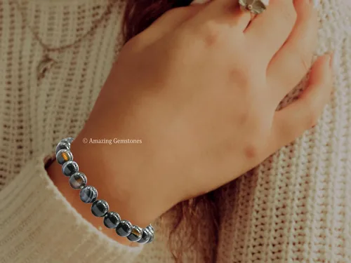 Vista 61 de Amazing Gemstone Crystal Bracelet for Women Men's Gifts - Protection Healing Crystal Bracelet - 8mm Gemstone Beaded Stretchable Bracelet Pulseras