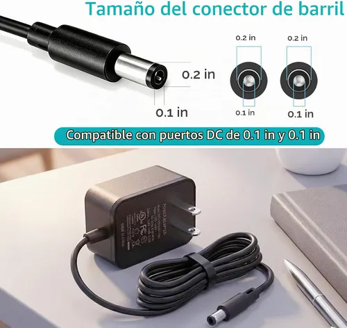 Vista 4 de Cargador de suministro de adaptador de CA de 12V 2A para reemplazo de cable