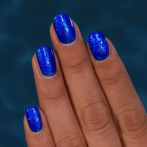 Vista 5 de ILNP Sea Glass - Esmalte de uñas brillante azul cobalto profundo