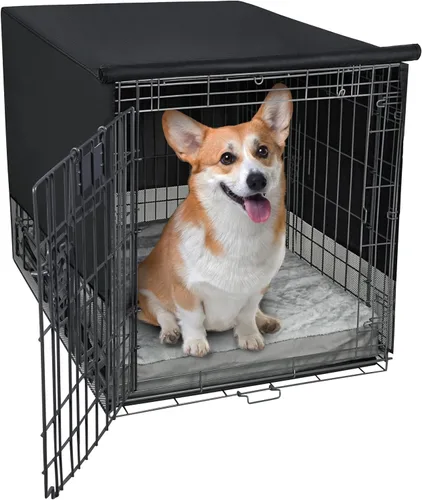 Vista 25 de Explore Land Funda transpirable para jaula de perro, ventilación de malla de 4 lados, funda básica para perrera para mascotas, todos los lados