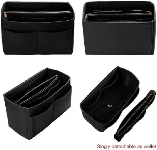 Vista 3 de ZTUJO - Organizador de bolsos de fieltro con cremallera metálica que se adapta a bolsos de mano y tote, especialmente diseñado para bolsos Speedy