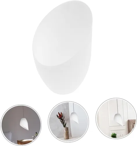 Vista 9 de Paquete de 5 pantallas de lámpara de herradura para lámparas de piso y mesa con agujero central de 1 1/4 pulgadas, pantallas blancas de repuesto