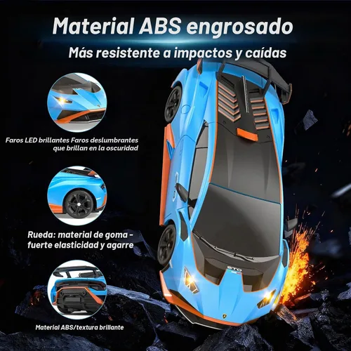 Vista 7 de Axirata Lamborghini - Coche de juguete Lamborghini a escala 1:24 (azul)