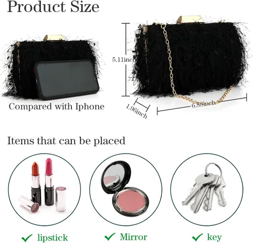 Vista 5 de Bolso de mano para mujer lindo bolso de mano con asa superior bolso cruzado para boda fiesta baile de graduación banquete