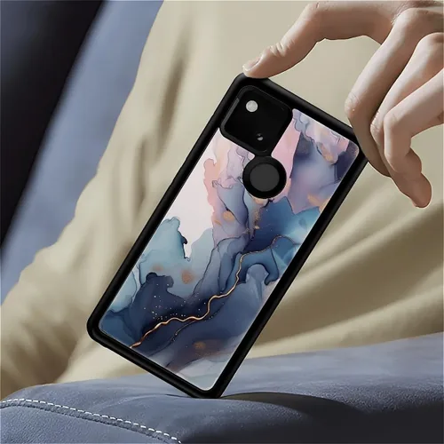 Vista 197 de Compatible con Google Pixel 4A 5G Mobile Case Creative Acrylic Panel trasero Silicona Protección Grip especialmente diseñado para Google Pixel 4A 5G