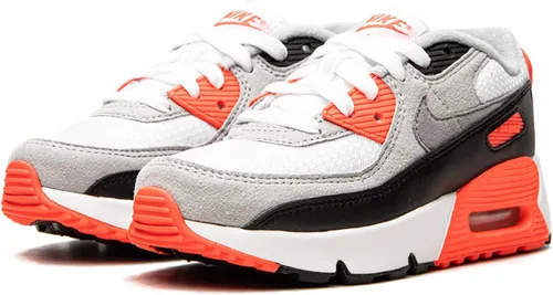Vista 2 de Nike Preescolar Air Max 90 PS DC8332 100 infrarrojos 2020 - Tamaño 12C BlancoNegro-Cool Grey-Radiant