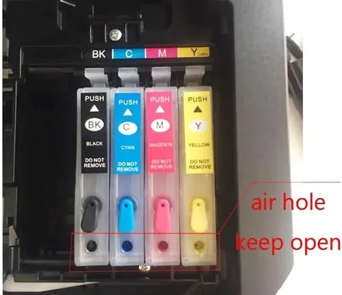 Vista 4 de Cartucho de tinta recargable de la versión 202XL 202 de los E.E.U.U. con el microprocesador desechable para la impresora XP-5100 WF-2860