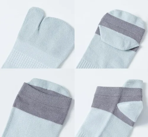 Vista 7 de Calcetines Tabi para hombre con puntera dividida, punta grande, de algodón, atlético, paquete de 6