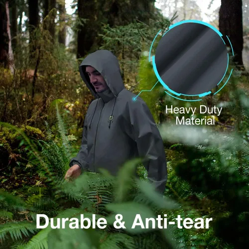 Vista 7 de TideWe - Traje de lluvia impermeable transpirable ligero conjunto de 2 piezas