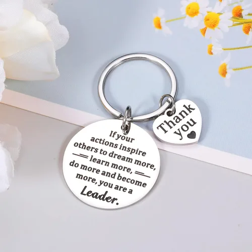 Vista 2 de Llavero de agradecimiento al jefe, regalo para hombres, mujeres, regalo de oficina para líderes, supervisores, mentores, compañeros de trabajo