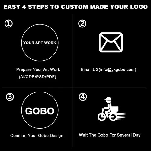 Vista 8 de Proyector GOBO con logotipo LED resistente a la lluvia con efecto DJ, brillo ajustable, incluye vidrio personalizado gratuito GOBO para proyectar
