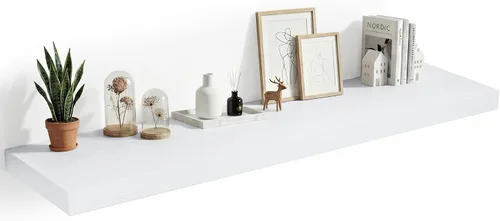 Vista 55 de Heimlove Estantes Flotantes de 12 Pulgadas de Profundidad, Estante de Pared de 12 x 12 Pulgadas de Largo, Estante de Exhibición y Almacenamiento