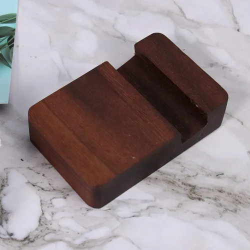 Vista 7 de Mikikit Soporte de madera compacto para teléfono celular, soporte estético para teléfono de escritorio, manos para ver leer