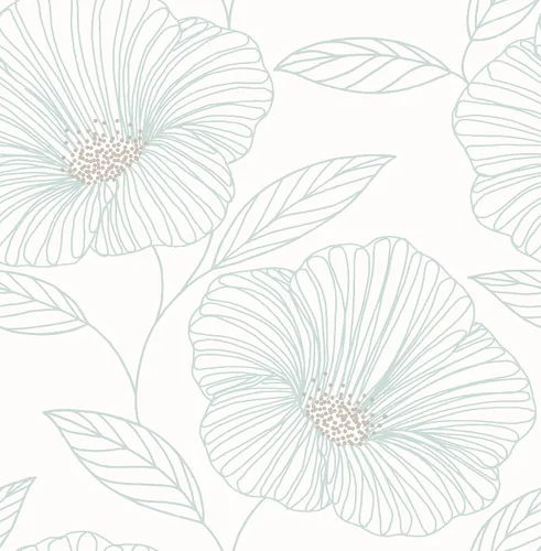 Vista 7 de NuWallpaper NUS3579 Dove Floweret - Papel pintado para despegar y pegar, metálico