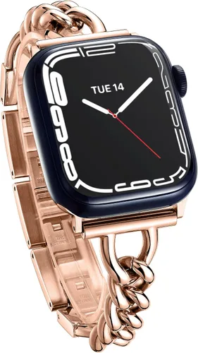 Vista 4 de [Usado] Correa de reloj de diseñador para Apple Watch para mujer, correas de reloj elegantes seleccionadas para iWatch
