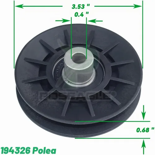 Vista 3 de Paquete de 2 poleas tensoras 532194326 V-Groove con polea tensora A35 2x194326+1x194327
