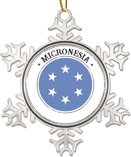 Vista 12 de Bandera de Malasia Adornos de Navidad para niños, bandera nacional, silueta de Malasia, decoraciones de Navidad, regalo de metal copo de nieve