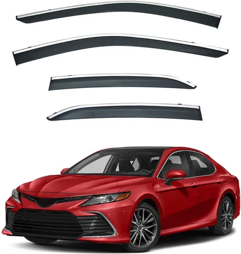 Vista 11 de 4 piezas de deflectores de viento para ventanas compatibles con Civic Hatchback 2017-2021 solamente, estilo de montaje exterior, protección contra