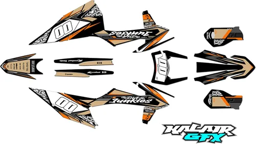 Vista 8 de Kit de gráficos para KTM Enduro 2-Stroke 150 EXC, 250 EXC y 300 EXC años 2020, 2021, 2022 y 2023 Rugged Series Magenta 16 Mil - Adhesivo de carreras