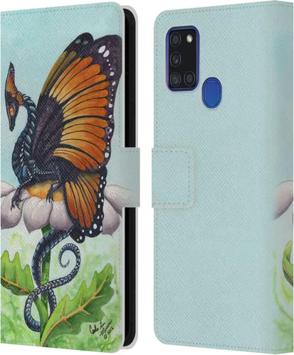 Vista 135 de Head Case Designs Officially Licensed Carla Morrow Galactic Entrancement Dragons Leather Wallet Case Compatible with Samsung Galaxy A07 4G
