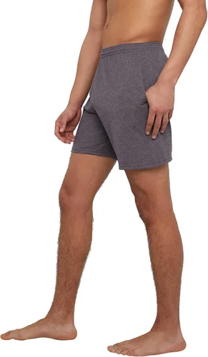 Vista 3 de Hanes Pantalones cortos atléticos para hombre, pantalones cortos de punto de meter con bolsillos, pantalones cortos de gimnasio de punto