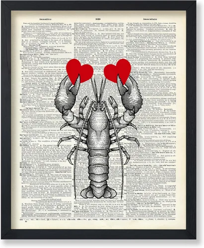 Vista 68 de Poster Master Póster de pulpo para parejas, póster de diccionario, arte Kraken, regalo romántico para él, ella, amantes, decoración náutica