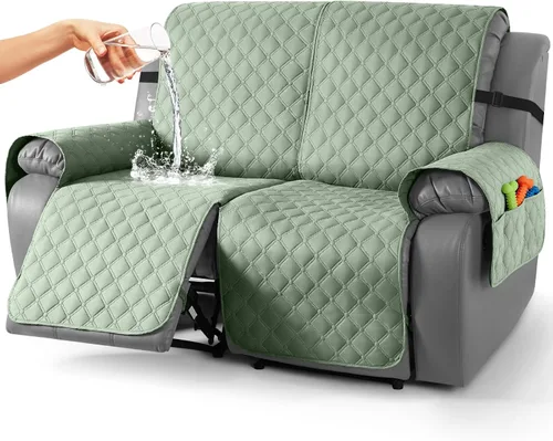Vista 65 de TAOCOCO Fundas reclinables 100% impermeables, con correas para las piernas, funda de sofá reclinable reversible para silla reclinable, protector
