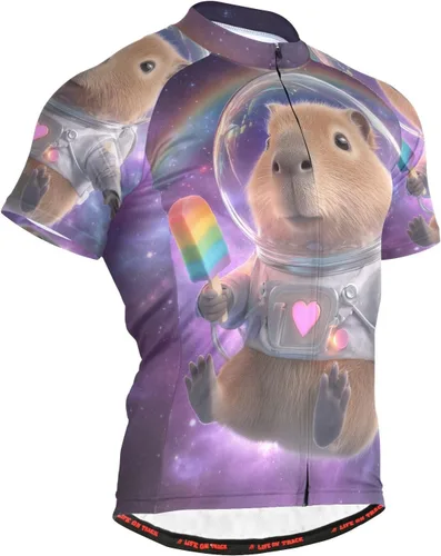 Vista 40 de Camiseta de ciclismo de manga corta para hombre Multi-Color 1