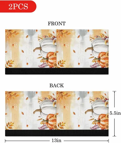 Vista 7 de Juego de 2 fundas para manijas de puerta de refrigerador de Acción de Gracias para lavavajillas, microondas, horno, nevera, estufa