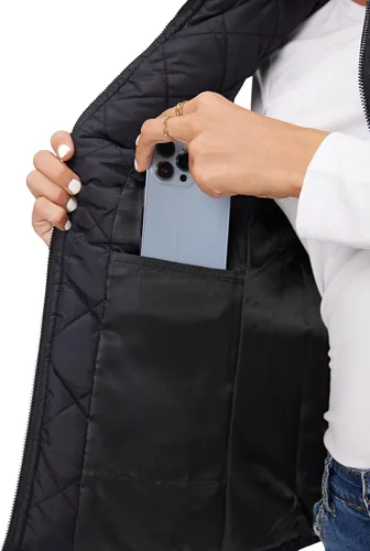 Vista 6 de Fuinloth Women's Quilted Vest, Stand Collar Lightweight Zip Padded Gilet with inner pockets