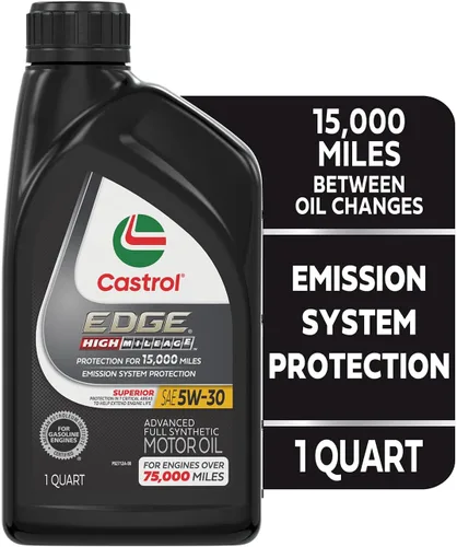 Vista 2 de Castrol EDGE High Mileage 5W-30 Advanced - Aceite de motor sintético completo, 1 cuarto de galón