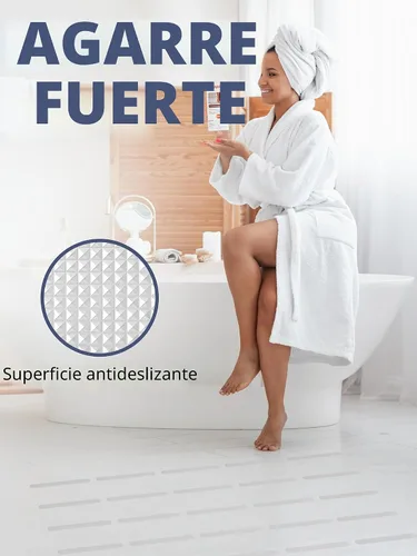 Vista 3 de Secopad Tiras adhesivas antideslizantes para bañera con raspador, 36 unidades, transparente Original Safety Anti-Slip Treads, Comfortable PEVA