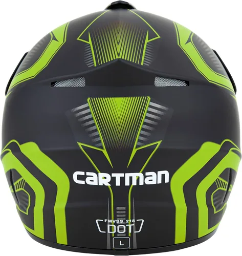 Vista 3 de CARTMAN Adult Full Face Motorcycle Helmet, DOT Approved Dirt Bike Helmet, Matte Black and Red for Offroad, ATV, and Motocross