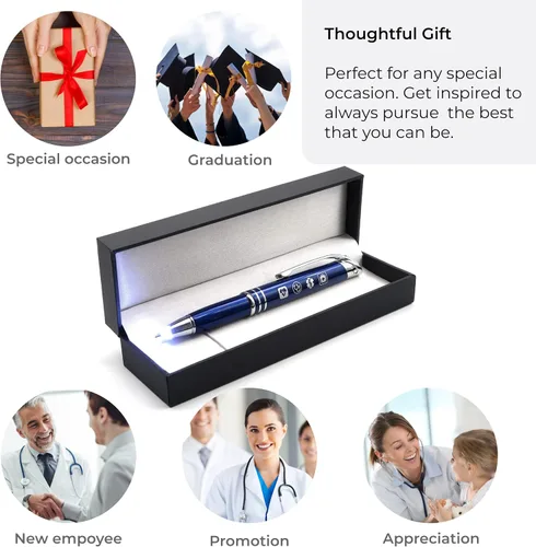 Vista 5 de Inkstone Lápiz médico regalo inspirado con cita "Donde el arte de la medicina es amado, también hay amor por la humanidad" Multifunción Lápiz