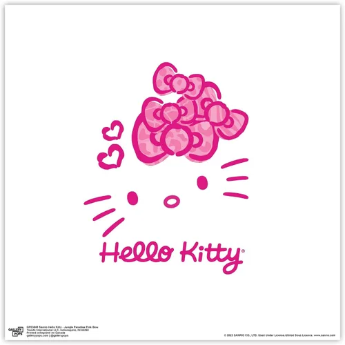 Vista 9 de Trends International Gallery Pops Sanrio Hello Kitty - Póster de pared con lazo rosa Jungle Paradise, 12.00 x 12.00 pulgadas, versión de marco negro