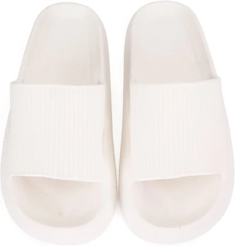 Vista 5 de sharllen Sandalias de nube para niños y niñas, pantuflas de casa, cómodas pantuflas de nube para niños, antideslizantes, para niñas, sandalias