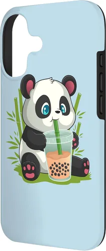 Vista 2 de Kawaii Cute Anime Panda Otaku Japanese Bubble Boba Case for iPhone 17