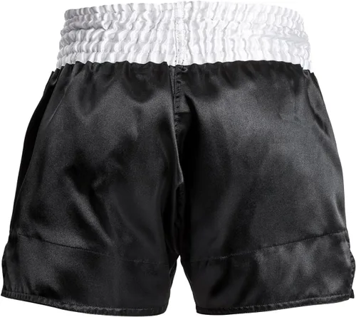 Vista 4 de Venum Pantalones cortos clásicos de Muay Thai, negroblancoblanco, XL