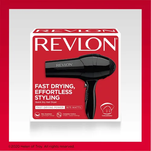 Vista 6 de Revlon Secador de pelo ligero 1875W Para un peinado suave y fácil (negro)