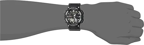 Vista 2 de Reloj negro de cuarzo analógico y digital AEQ110W-1AV para hombres marca Casio