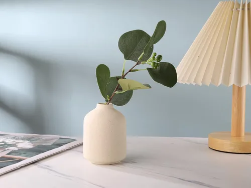 Vista 2 de Jarrón de cerámica – Jarrón pequeño, moderno jarrón de cerámica minimalista, florero de flores secas, decoración del hogar, arreglo floral