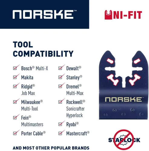 Vista 6 de Norske Tools NOTP278 - Cuchilla de accesorio oscilante para multiherramienta de 1 1/4 pulgadas, corte al ras de dientes japoneses, ajuste universal
