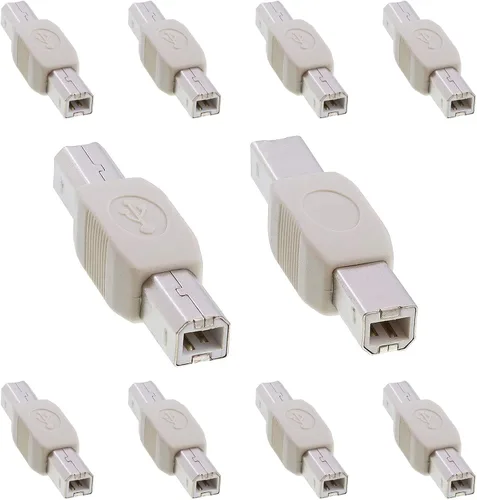 Vista 4 de Cmple - Adaptador USB B a B USB 2.0 hembra a hembra acoplador Jack a Jack Convertidor de conector para impresora Escáner de cable HDD Disco duro