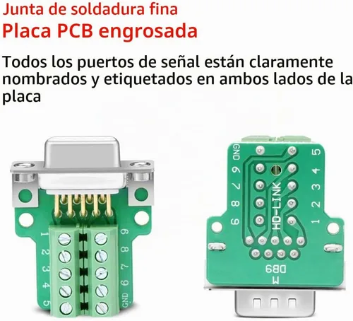 Vista 5 de 10PCS DB9 Solderless Serial a 9pin macho hembra conector de ruptura