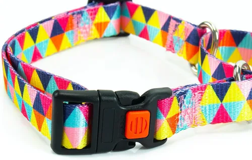 Vista 3 de Martingale - Collares de perro con estampado cómodo y ajustable, resistente celosía, talla S