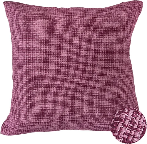 Vista 27 de Deconovo Almohada decorativa de lino sintético para el hogar, hecha a mano, a cuadros, para sofá, 18 x 18 pulgadas, gris oscuro y blanco