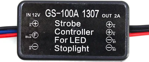 Vista 5 de Fydun Controlador estroboscópico vehículo GS-100A 1307 LED freno luz de parada estroboscópica flash módulo controlador AP