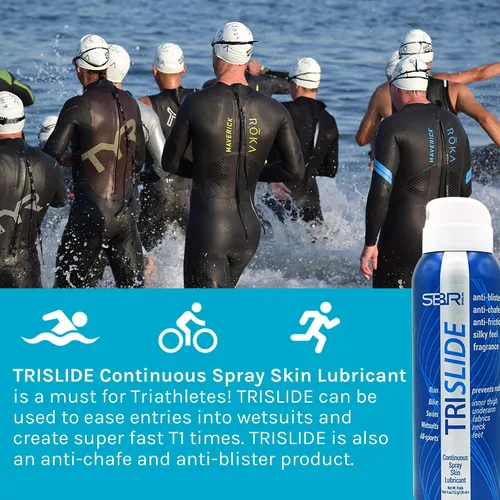 Vista 6 de TRISLIDE Lubricante de pulverización continua antirozaduras para la piel, protección contra la fricción del cuerpo, evita ampollas y rozaduras
