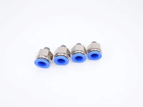 Vista 8 de Conexión de conexión de 1/2" OD x 1/2" macho NPT rosca, línea de agua recta macho neumática, conectores de empuje rápido (paquete de 4)